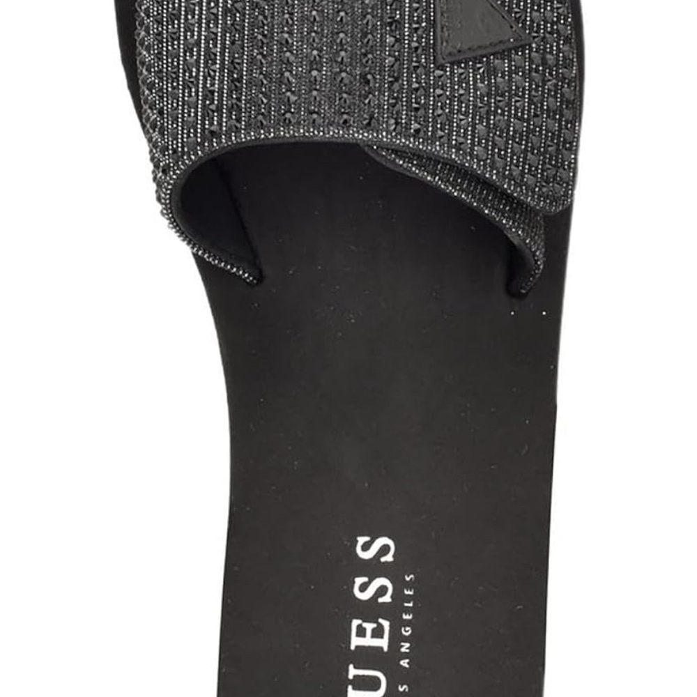 GUESS Black Rhinestone Platform Slides - Picture 4 of 8